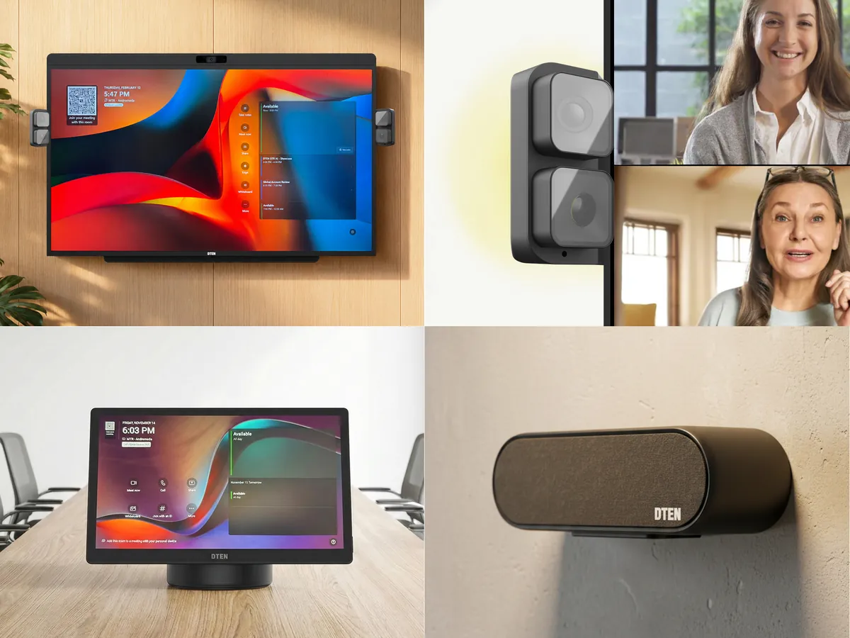 DTEN product family: AI Board, Vue Pro camera, Mate Gen 2, Relay Speaker