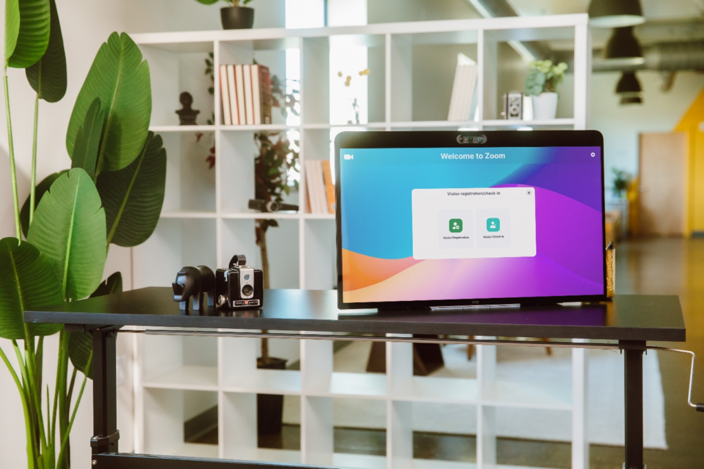 Kiosk running Zoom Workplace Guest Management
