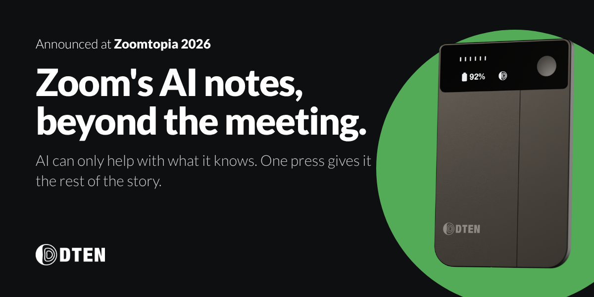 DTEN Introduces the Action Card, Bringing Zoom My Notes to In-Person Conversations